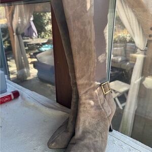 Calvin Klein suede boot 3” heel